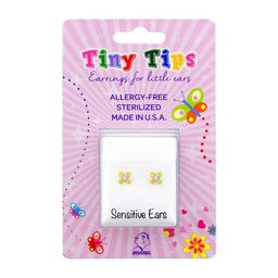 STUDEX Unisex Stainless Steel 24K Gold-Plated Cubic Zirconia Studded Circular Shaped Studs-19