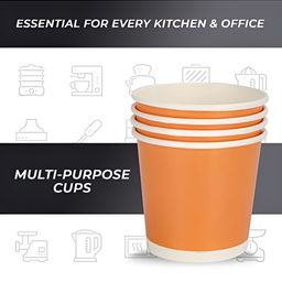 e kysa 5 Pcs Orange Disposable Paper Cups image 3