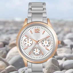 Gopal Shopcart Unisex Dial & Steel Bracelet Style Straps Analogue Watch NK 317RG Silver-image-53