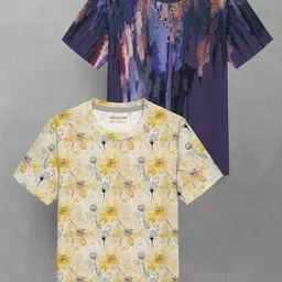 HELLCAT Boys 2 Printed Raw Edge T-shirt-33