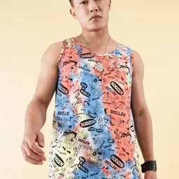 Rodzen Men Tie and Dye Printed T-shirt-image-34