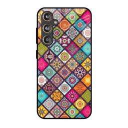 QRIOH Geometric Printed Samsung Galaxy M55s Silicone Back Case Mobile Accessories-image-67
