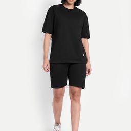 HEATHEX Pure Cotton Round Neck T-Shirt With Shorts Co-ords-image-81