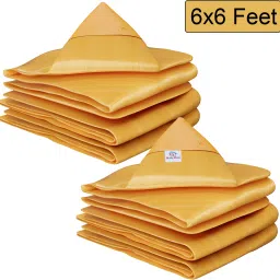 Pack of 2 Waterproof 120 GSM Premium Tarpaulin Tent Tirpal | 6x6 Feet | Yellow Tent - For this versatile tarpaulin offers reliable defence against rain,snow and UV rays.-image-10