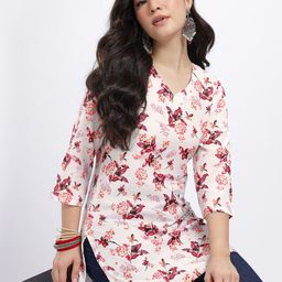 Anouk Rustic Printed V-Neck Printed Kurti-picture-9