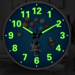Star work Blue & Green Printed Round Contemporary Analogue Wall Clock-13
