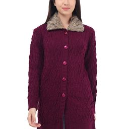HAUTEMODA Women Woollen Longline Cardigan-image-33