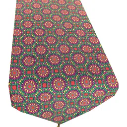 Pink Parrot Pink & Green Woven Designed Tasseled TableRunner-image-85