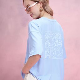 DressBerry Women Floral Printed Drop-Shoulder Sleeves T-shirt-picture-31