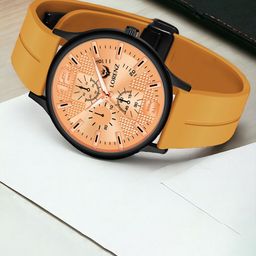 LORENZ Men Brass Dial & Straps Analogue Watch MK-4082R-17