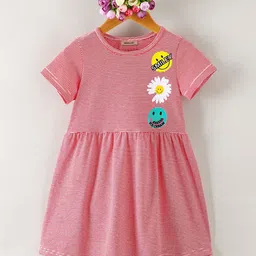 INCLUD Girls Graphic Striped Fit & Flare Dress-image-45