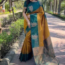 AMRUTKALA SAREES Ethnic Motifs Woven Design Zari Banarasi Saree-picture-56