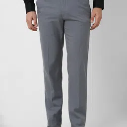 Peter England Men Slim Fit Mid-Rise Formal Trousers-picture-45