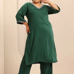 EXTRA LOVE BY LIBAS Women Regular Kurta with Trousers-image-71