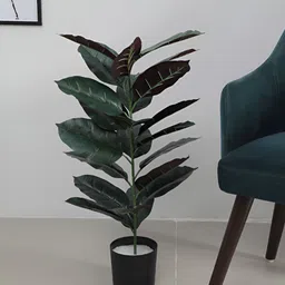 Home Bloom Green & Black Artificial Tropical Dieffenbachia Camille Plant With Pot-18