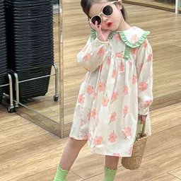 LULU & SKY Floral Print Flutter Sleeve A-Line Dress-picture-38
