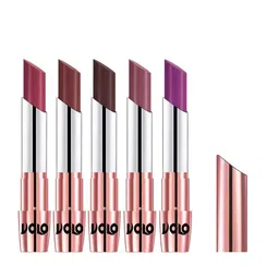 VOLO Set Of 5 Creme Matte Lipstick-17.5 g Each-31-Cherry 34-Coffee 35-Chocolate 36-Plum 48-20