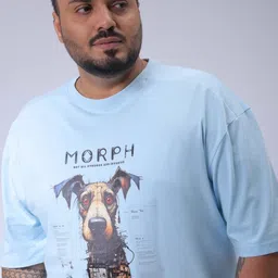 HARDSODA Men Plus Size Graphic Printed Round Neck Cotton Relaxed Fit T-shirt-image-45
