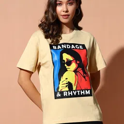 The Dry State Women Printed Raw Edge T-shirt-picture-16