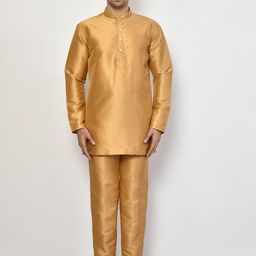 Arihant Rai Sinha Men Regular Pure Silk Kurta with Trousers-image-31