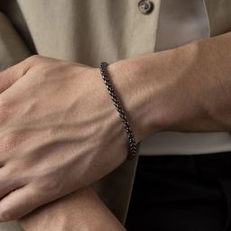 BLACK MAMBA Men Brass Wraparound Bracelet-image-7