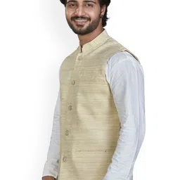 Authentics Woven Design Nehru Jackets image 4