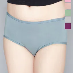 Lady Love Women Pack Of 6 Mid Rise Modal Elastane Hipster Briefs-image-34