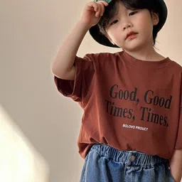 LULU & SKY Boys Typographic Printed Pure Cotton Oversized T-shirt-picture-25