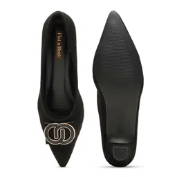Flat n Heels Suede Block Pumps image 5