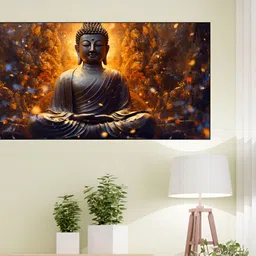 nestroots Black & Orange 1 Piece Canvas Other Wall Paintings-picture-20