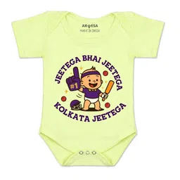Arvesa Kids-Unisex Yellow Cotton Rompers-image-58