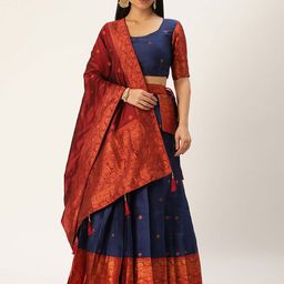 Payu Semi-Stitched Lehenga & Unstitched Blouse With Dupatta image 4