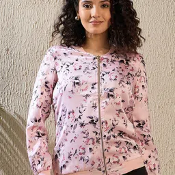 StyleStone Women Floral Lightweight Open Front Jacket-image-0