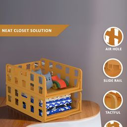 Aura Brown Set of 6 Reusable Drawer Organiser Organisers image 2