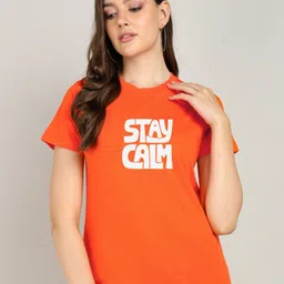 Adyavastram Women Typography Printed Applique T-shirt-picture-35