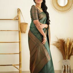 Visit Wear Woven Design Zari Pure Silk Banarasi Saree-image-16