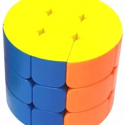 Smooth 3x3 Stickerless High-Speed Cylinder Cube Puzzle for Adults and Kids-24
