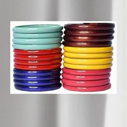 SAVORADE Set Of 24 Multi Glass Bangle-picture-17