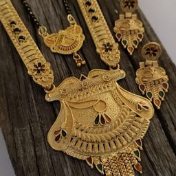 niva fashion Gold-Plated Brass Necklace & Earrings-image-41