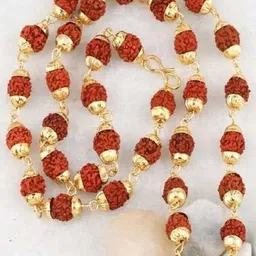 Divine souvenirs Unisex Rudraksha Beaded Statement Chain-14