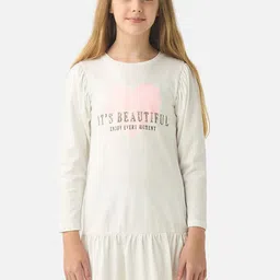 Juniors by Babyshop Girls Typography Printed Cotton A-Line Above Knee Dress-picture-56
