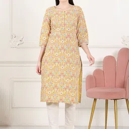 W Women Floral Printed Flared Sleeves Sequinned Kurta-58