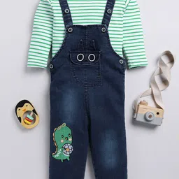 Toonyport Kids Printed Cotton Dungarees With T-Shirts-image-41