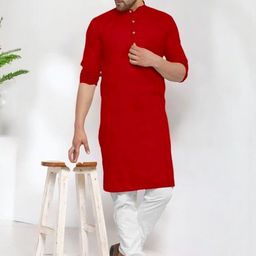 ANUJ FASHION Men Solid Straight Kurtas-picture-41