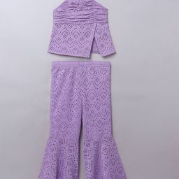 taffykids Girls Self Design Top with Palazzos-picture-9