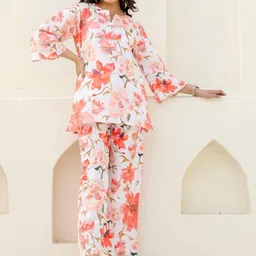 Moda Rapido Printed V-Neck Top With Trousers Co-Ords-image-20