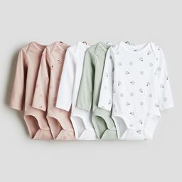 H&M 5-Pack Long-Sleeved Bodysuits-image-9
