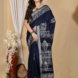 DipDiya Ethnic Motifs Pure Cotton Handloom Taant Saree-58