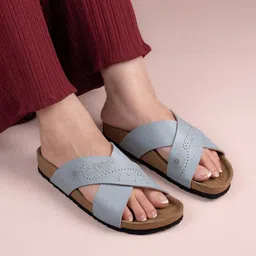 Mast & Harbour Textured Open Toe Flats-picture-25