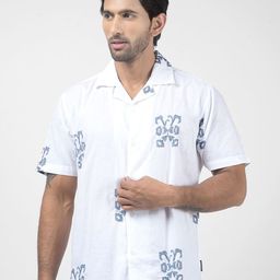 Numero Uno Ethnic Motifs Printed Cuban Collar Cotton Casual Shirt-image-19